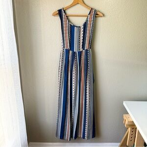 Striped Blue and White Sleeveless Dress